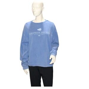 Dauphin Island Alabama Crewneck Sweatshirt Blue Size M